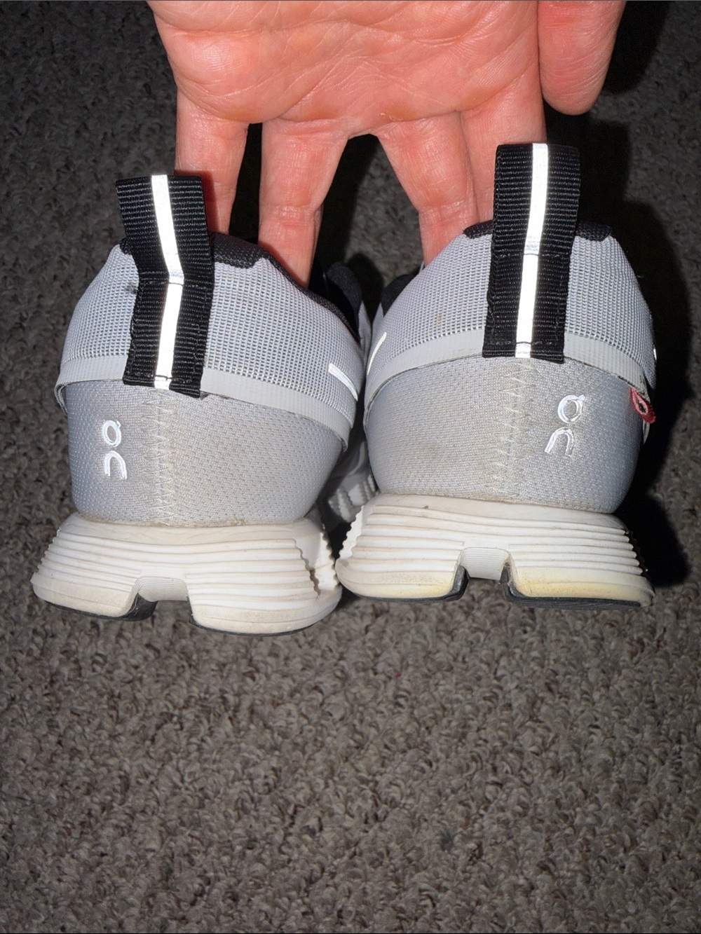 On Running Men's Cloud Shoe in Light Gray and Black - Picture 3 of 11
